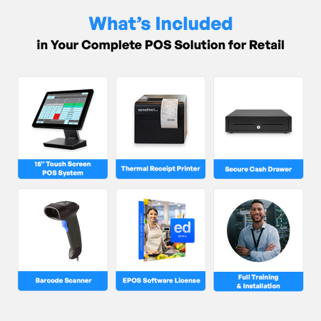 All-in-One EPOS Solution for Grocery, Convenience Store, Pharmacy, Fashion, Vape Store, and Cash & Carry Retail