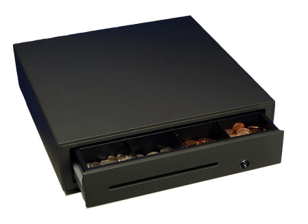 Star Micronics CB-2002 Black Cash Drawer, 4 flat note sections, 8 coin slots and cheque/large slot