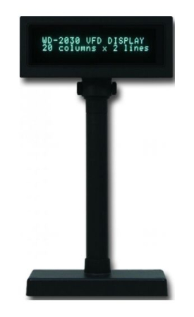 Capture 2-Line VFD Customer Display (Black) RS-232 interface.