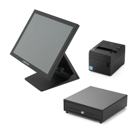 Capture CA-SY-63122 (Stingray 15-Inch POS system - Core i3 / 8GB RAM / 128GB SSD / with Win10 IoT Value) + CA-PP-10000B + CA-CD330-480B